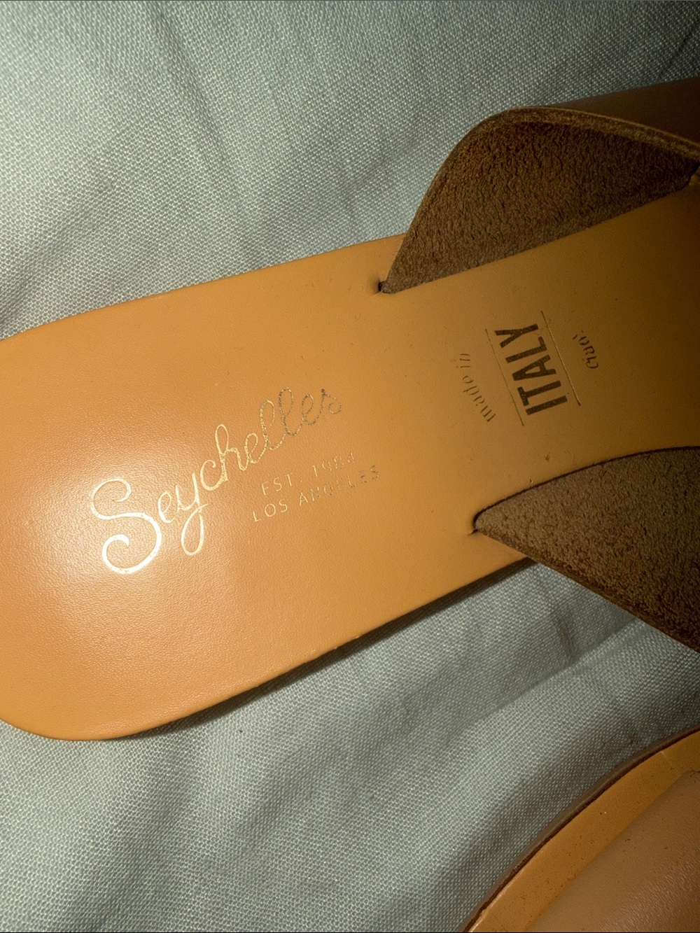 Seychelles Leather Cross-Strap Slide Sandals - Picture 2 of 8